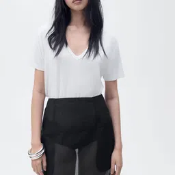 MANGO Women V-Neck T-shirt-image-82