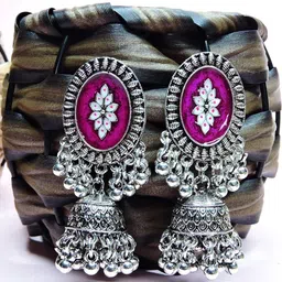 VATSALYA creation Silver-Plated Alloy Earrings-image-16