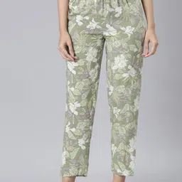 Go Colors Floral Printed Straight-Leg Lounge Pants-image-53