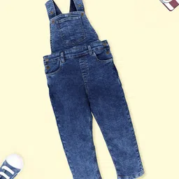 KiddoPanti Boys Adjustable Strap Denim Dungaree-14
