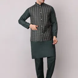 Voniry Men Ethnic Motifs Embroidered Regular Kurta with Pyjamas-52