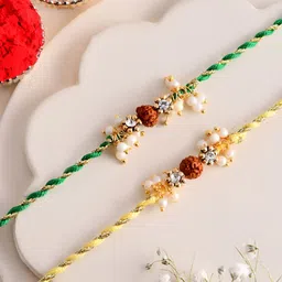 Myntra Elegant Homes Brown & Gold Rakhi With Roli Chawal & Greetings Card-23