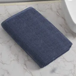 Cotton Bolls Textiles Navy Blue 1 Cotton 670 GSM Bath Towel-image-88