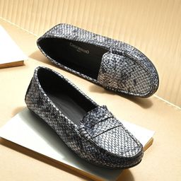 CARLO ROMANO Women Printed Leather Loafers-image-7