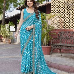Moda Rapido Leheriya Embroidered Pure Georgette Saree-picture-31