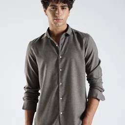 NEVER NEUD Men Classic Fit Abstract Printed Spread Collar Casual Shirt-picture-1