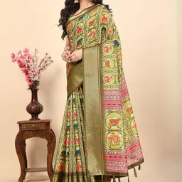 J 6 DESIGNER Ethnic Motifs Printed Bandhani Saree-picture-34