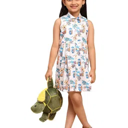 Funny Bones Clothings Print Peter Pan Collar A-Line Dress-image-79