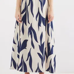 BIGDART Printed A-Line Maxi Skirt-image-5