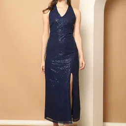Purple State Net Bodycon Maxi Dress-image-74
