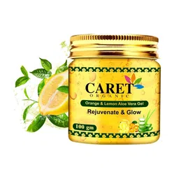 CARET ORGANIC Set Of 5 Orange & Lemon Aloevera Gel For Rejuvenate & Glow-100g Each-10