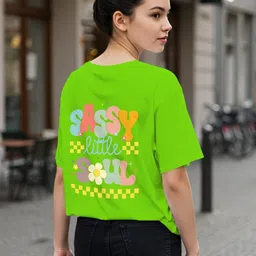 Dagcros Girls Printed Oversized T-shirt-picture-29