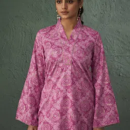 Anouk Women Bandhani Printed Foil Print Festive Straight Kurta-image-10