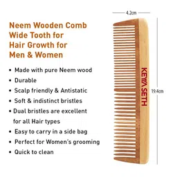 KEYA SETH Set Of 2 Neem Wooden Combs For Detangling image 2