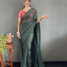 Anouk Bandhani Zari Poly Chiffon Bandhani Saree-picture-18