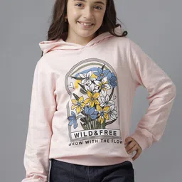 UNDER FOURTEEN ONLY Girls Printed Hooded Sweatshirt-image-79