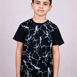 YOUMAA Boys Bio Finish Abstract Printed Round Neck Cotton T-shirt-picture-57