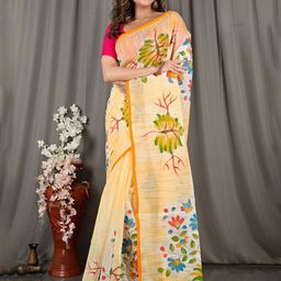 PuJoy Floral Taant Saree-image-33