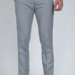 Men Regular Fit Grey Viscose Rayon Trousers-image-59