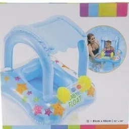hornflow Inflatable Swim (IND*7412) Float Boat with Safety Seat Sunshade for Baby Inflatable Swimming Safety Tube-picture-20