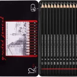 Artist Pencil for Sketching Drawing Art with Metal Case For Professional Artist Pencil-picture-2