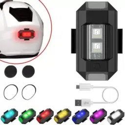 USB rechargeable drone & helmet break light front rear light with multicolor LED Front Rear Light Combo-image-32