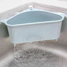 Multifunctional Sink Basket, Drain Shelf, Storage Rack for Bathroom, Sponge Plastic Wall Shelf-image-51
