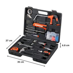 BLACK+DECKER BMT108C Hand Tool Kit (Tools Are Securely Housed, Orange) image 2