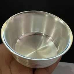 Astro-D 999 Solid Silver Chandi Bowl 25 Grams for Laddu Gopal Childern for Gift Decorative Showpiece - 6 cm-picture-31