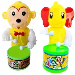 Drummer Toy monk Happy Drummer Dancing Action Funny Key-Operated Multicolor Rattle-image-25
