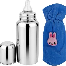 Stainless Steel Baby Feeding Bottle For Baby ( 250ml ) With Soft Velvet Cover-picture-11