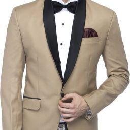 Men Solid Single Breasted Party Blazer-image-32