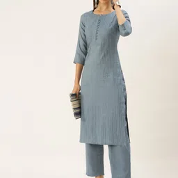 Saanjh Women Pure Cotton Kurta with Trousers-44