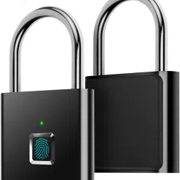 CARTSPACE Smart Fingerprint Padlock, Ultra Light One Touch Open Lock with USB Charging Smart Door Lock-10