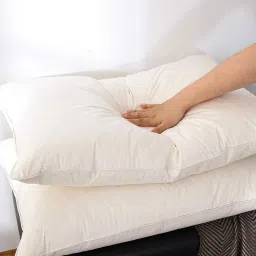 LUXURY Polyester Fibre Solid Sleeping Pillow Pack of 2-image-5