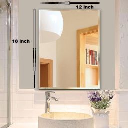 Raj Glass Looking Mirror 12x18 inch Wall Mount mirror Washbasin mirror Bathroom Mirror-picture-28