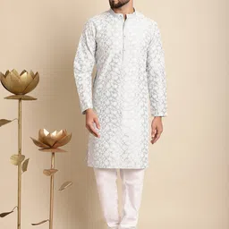 Anouk Floral Embroidered Regular Kurta with Churidar-29