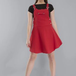 Women Red Dungaree-image-71