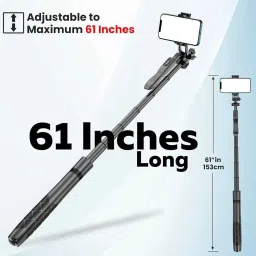 EVAAENTERPRISES L16 Selfie Stick+ tripod in 360 Degree Rotation Single Gimbal for Mobile image 4
