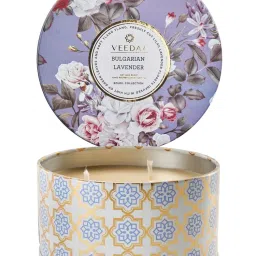 Veedaa Bulgarian Lavender 3 Wick Tin Scented Candle-picture-6
