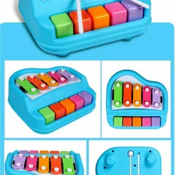 Xylophone 2-in-1 Premium Piano 5 Key Scale Musical Toy For Kids - 396-image-78