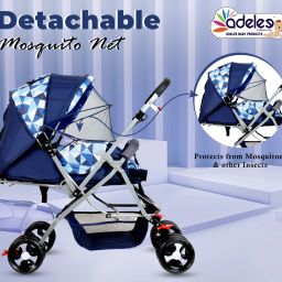 odelee Adjustable Backrest, 360° Swivel Wheel , Reversible Handlebar Baby Pram Stroller image 2