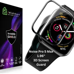 iWishKart Edge To Edge Tempered Glass for Noise Pro 5 Max, 1.96Inch, Smart Watch NOT Included, NOT Tempered Glass, 3D Curved Screen Guard, Pro5 Max-picture-3
