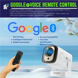BeamX Glide 360 Google Voice Control/Magic Remote 1080P 4KSupport 5W Speaker AutoFocus (6500 lm / Wireless / Remote Controller) Portable Projector image 4