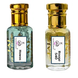 Taj Fragrances Set Of 2 BR Rouge 540 & Hawas Long Lasting Attar Perfume Oil - 6 ml Each-48