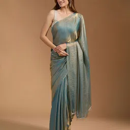 VRAGI Embroidered Pure Chiffon Saree-picture-38