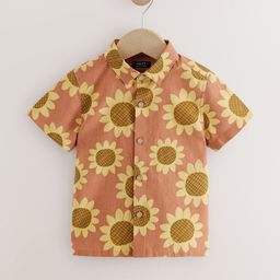 NEXT Boys Cotton Linen Floral Printed Casual Shirt-image-67