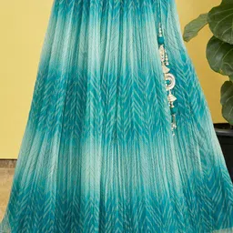 DIVASTRI Embroidered Sequinned Semi-Stitched Lehenga & Unstitched Blouse With Dupatta image 2