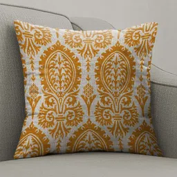 CASABLEU Beige & Mustard 2 Pieces Ethnic Motifs Square Cushion Covers-image-88