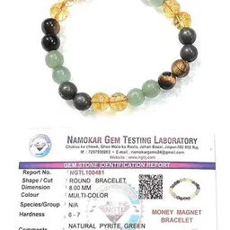 VIBESLE Unisex Crystals Elasticated Bracelet-62